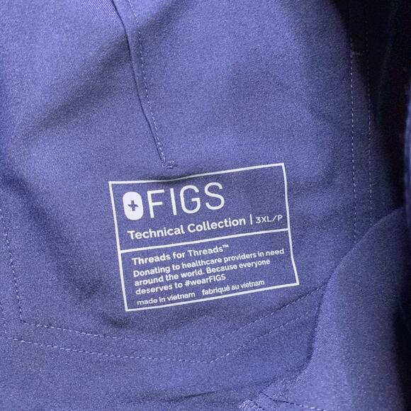 Figs Jogger Womens 3XL XXXL Navy Blue Zamora Drawstring Scrub Pockets Pants - Picture 9 of 12